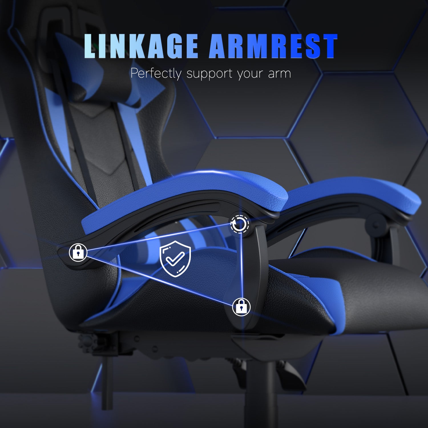 Gaming Chair Ergonomic Design with Headrest and Lumbar Pillow Rotatable Home PU Leather Office Chair