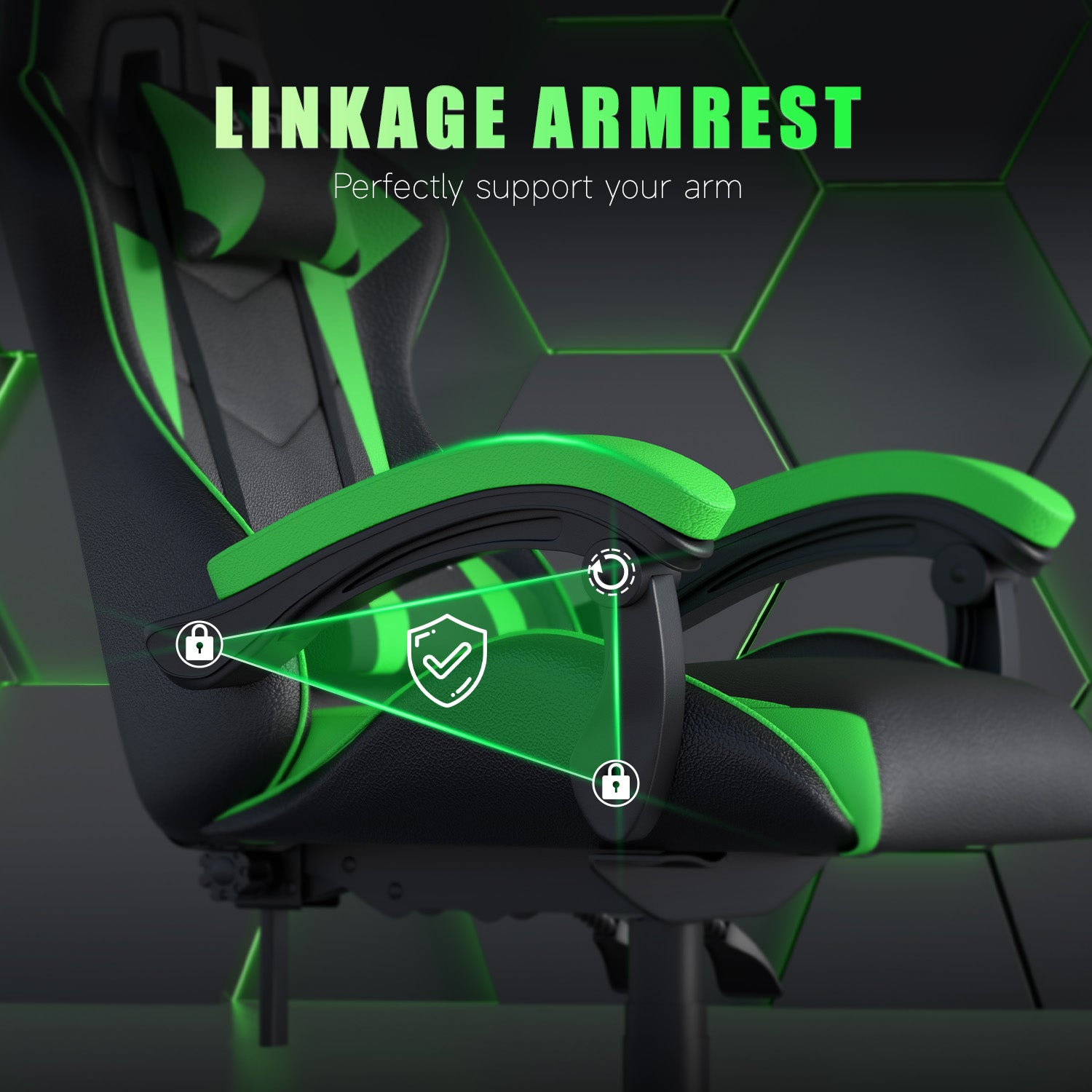 Gaming Chair Ergonomic Design with Headrest and Lumbar Pillow Rotatable Home PU Leather Office Chair