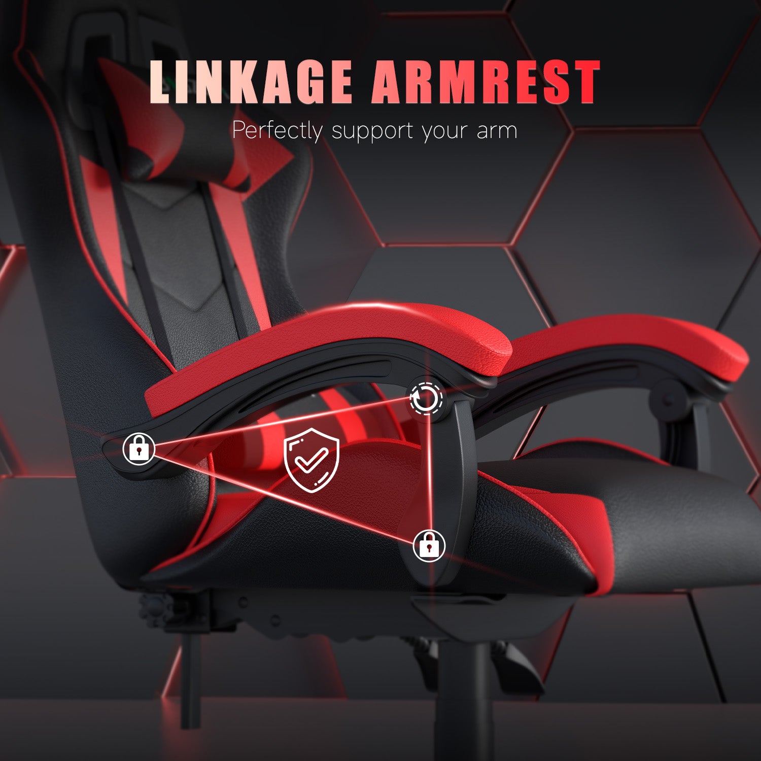 Gaming Chair Ergonomic Design with Headrest and Lumbar Pillow Rotatable Home PU Leather Office Chair