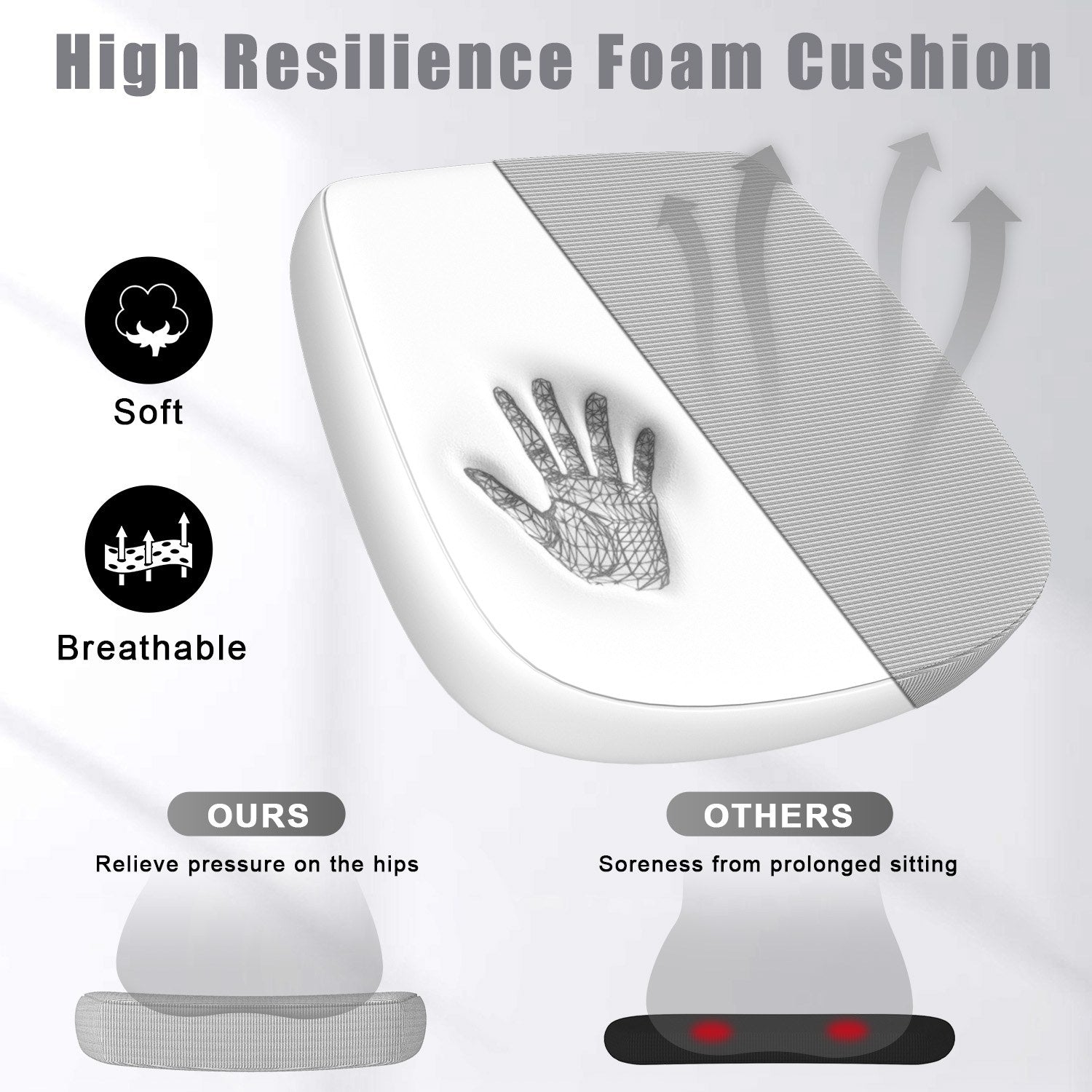 Office Chair Ergonomic Desk Chair with 90° Flip-up Armrest, Height Adjustable Office Desk Chair