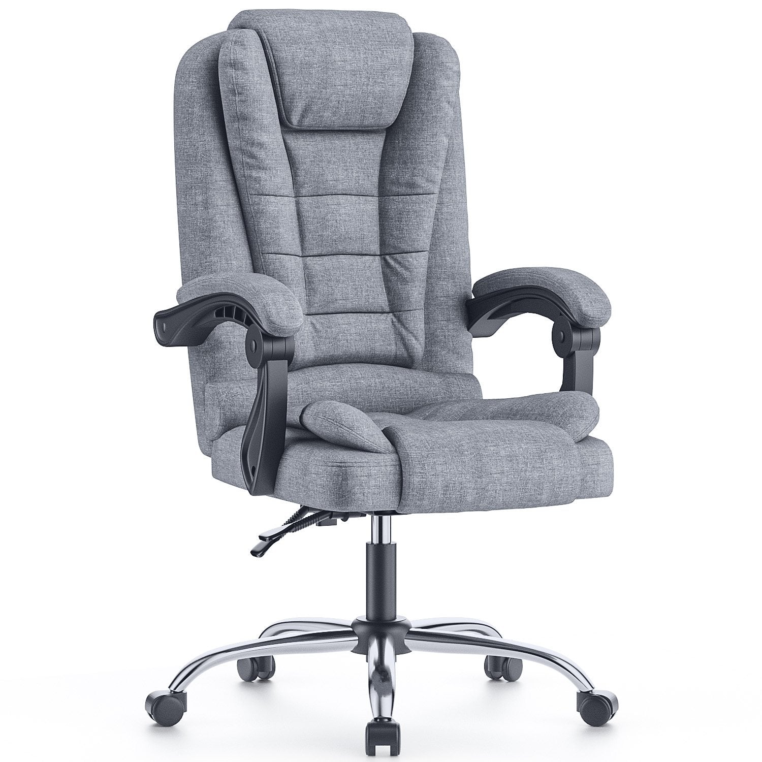 Ergonomic Executive Office Chair PU Leather High Back Computer Desk Chair with Reclining Tilt Function for Home Office Working