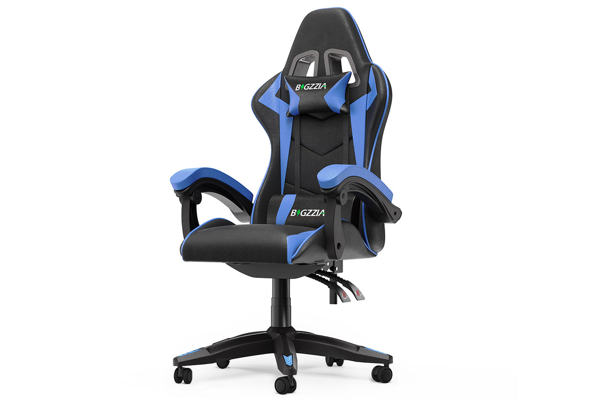 Gaming Chair Ergonomic Design with Headrest and Lumbar Pillow Rotatable Home PU Leather Office Chair