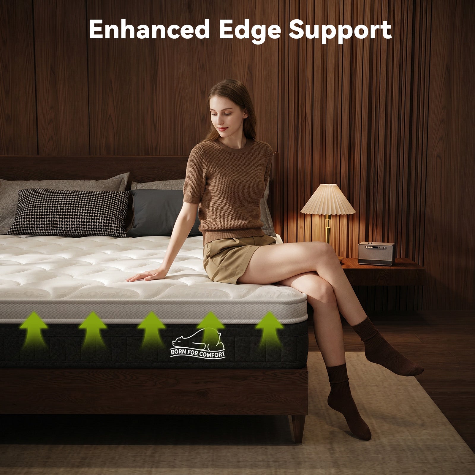 Pocket Spring Mattress with Memory Foam 25CM Hybrid Mattresses Medium Firm Edge Support