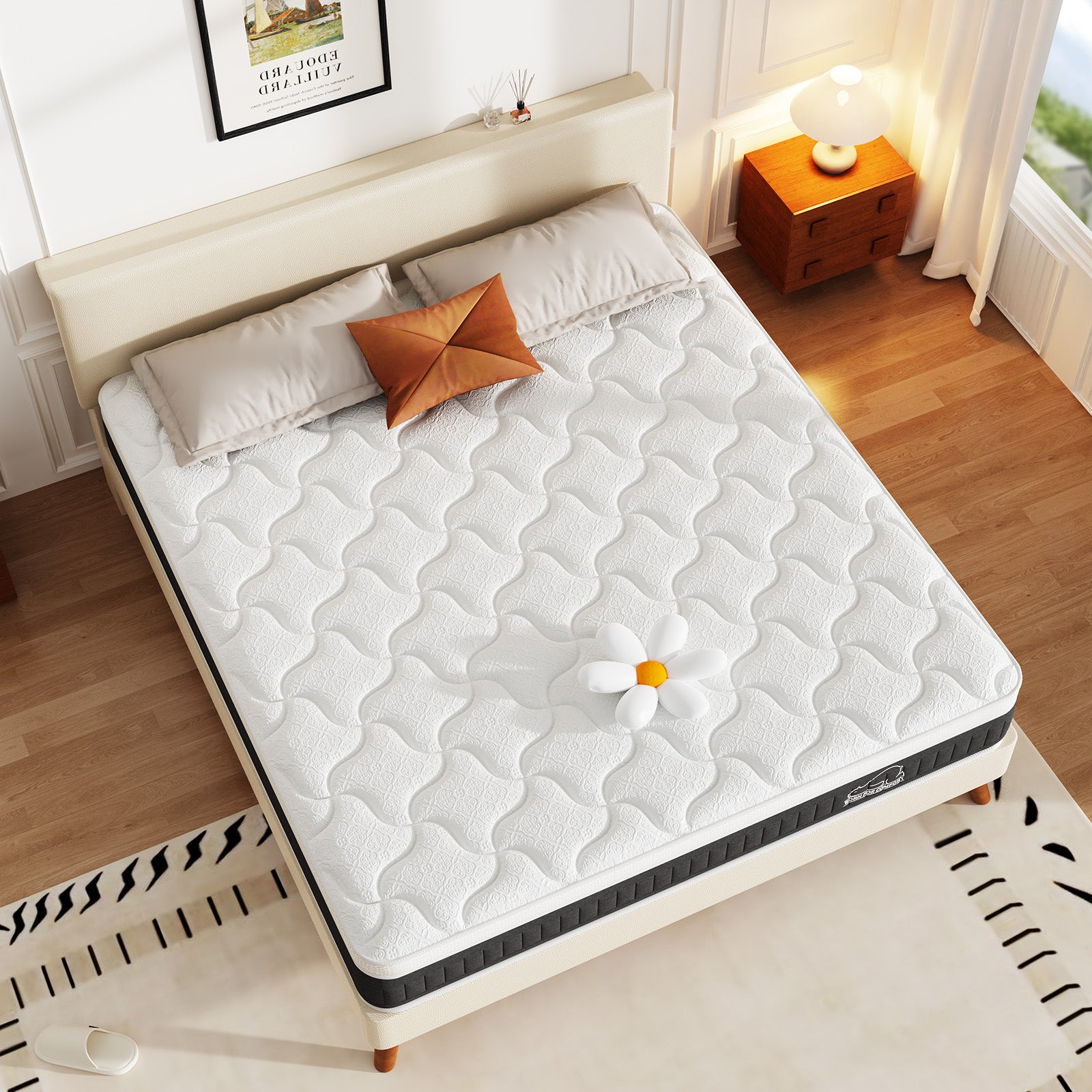 Pocket Spring Mattress with Memory Foam 25CM Hybrid Mattresses Medium Firm Edge Support