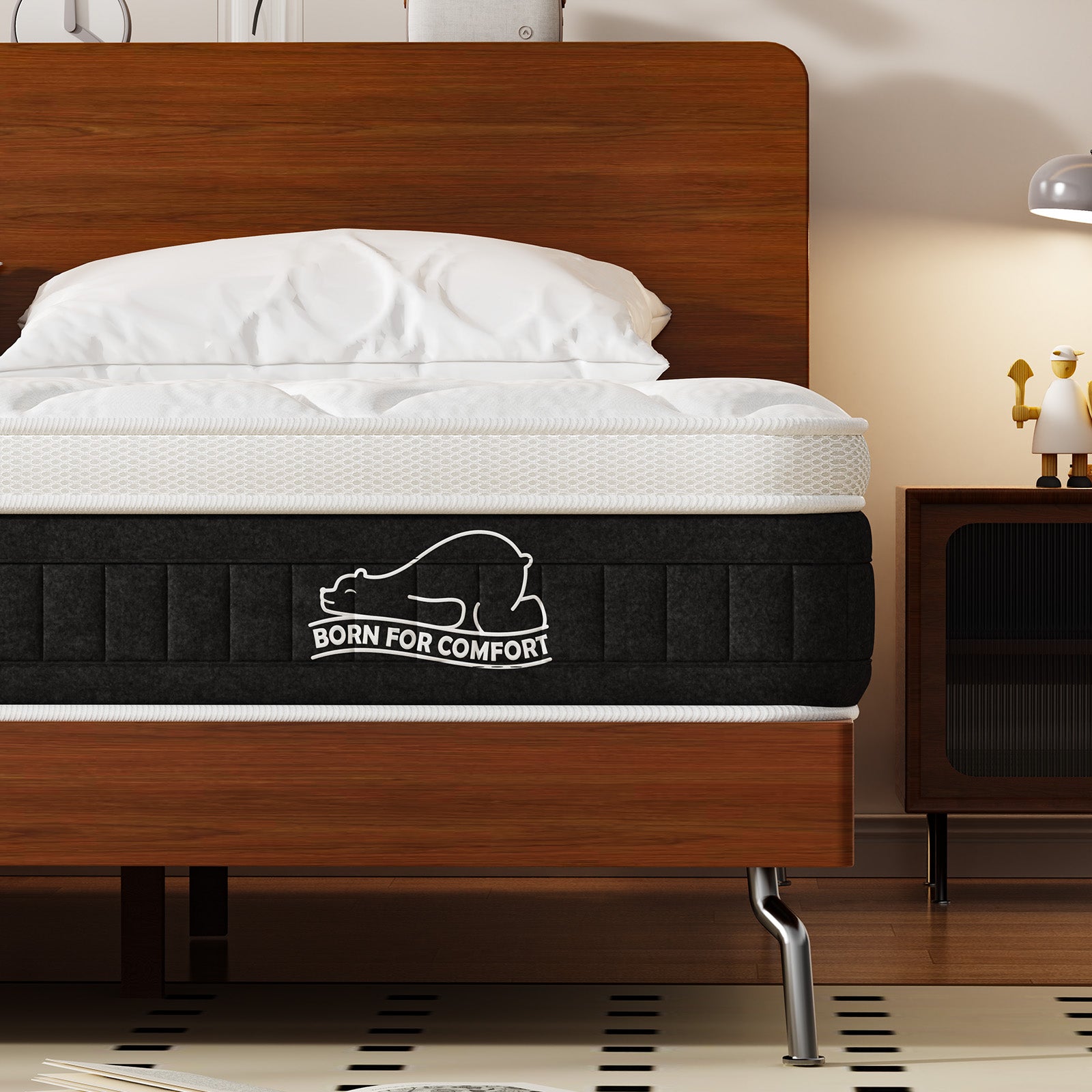 Pocket Spring Mattress with Memory Foam 25CM Hybrid Mattresses Medium Firm Edge Support