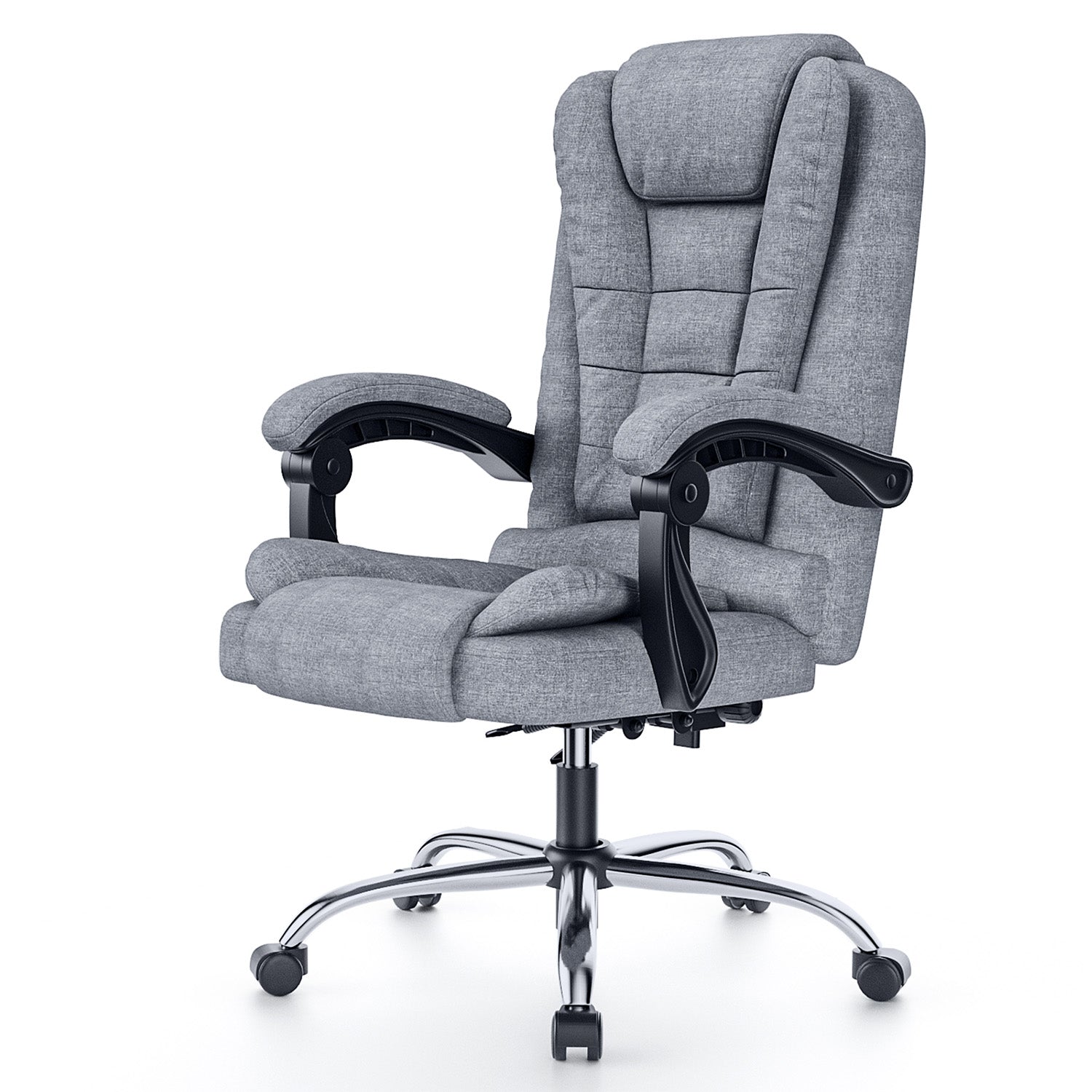 Ergonomic Executive Office Chair PU Leather High Back Computer Desk Chair with Reclining Tilt Function for Home Office Working