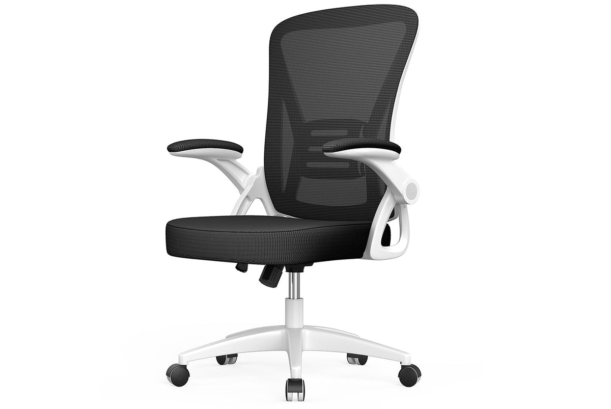 Big and tall office deals chair with flip up arms